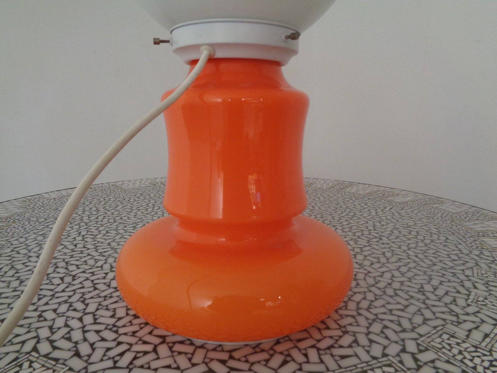 Italian glass standard lamp, 1970s