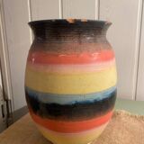 Glazed terracotta pottery vase