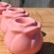 Rose button candle holders set of 6