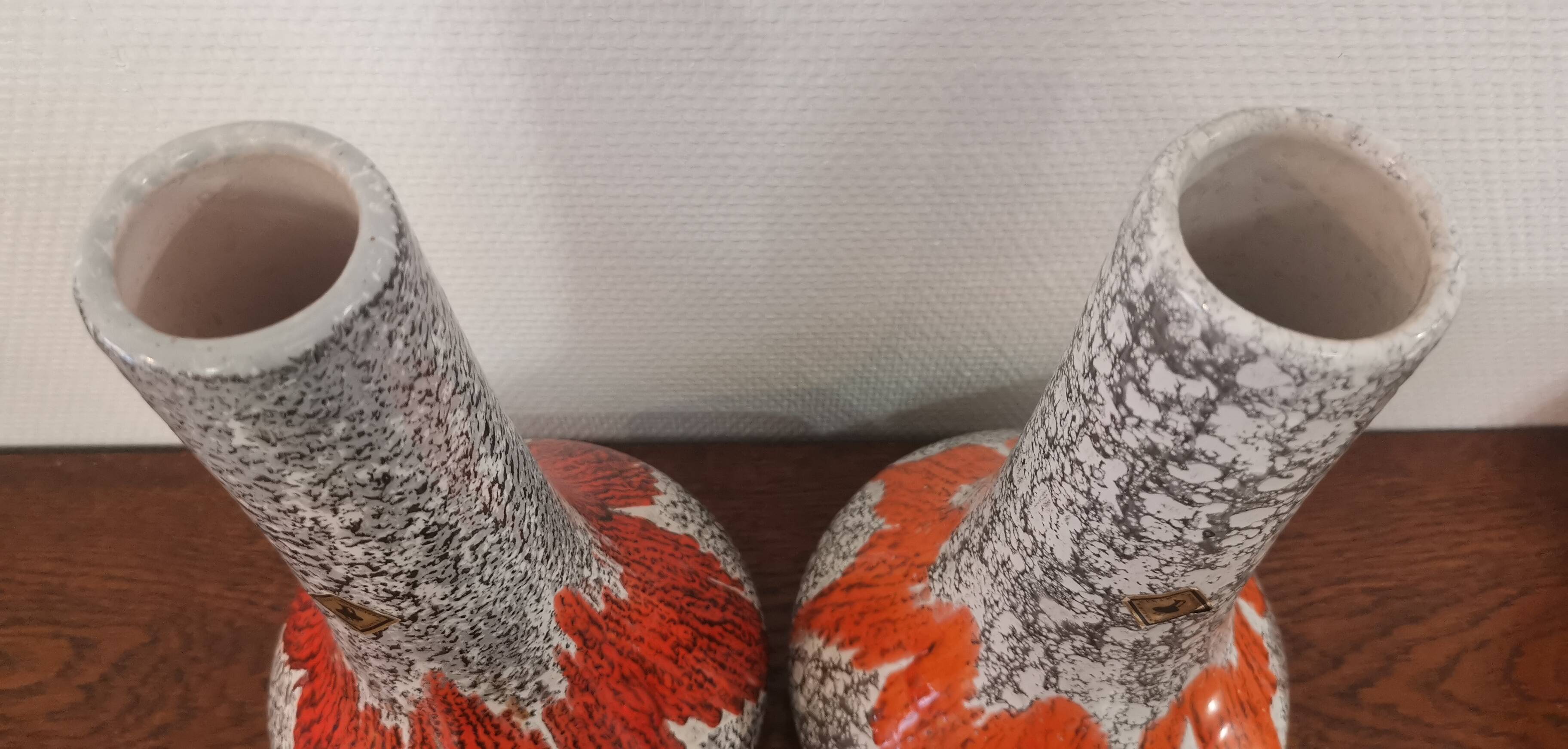 Vintage fat lava vase k369 made in Hungary in the 70s