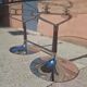 Table ovale Design années 70 – Verre, Chrome & Noyer