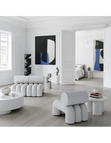 Dark grey table lamp, ceramic, contemporary work.