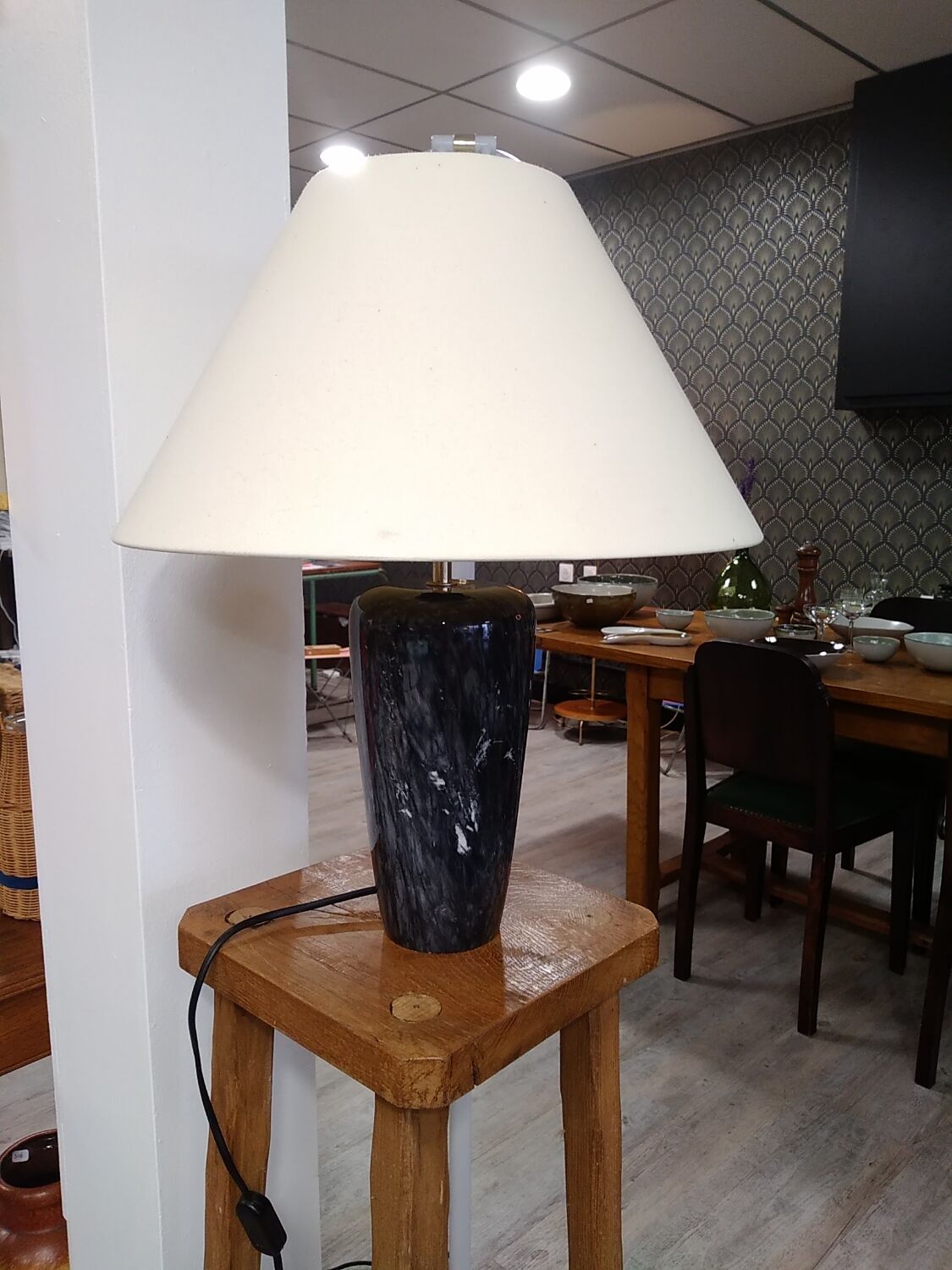 Marble floor lamp