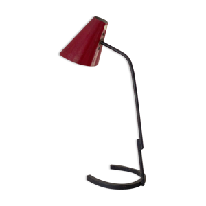 Lampe cocotte en métal rouge et