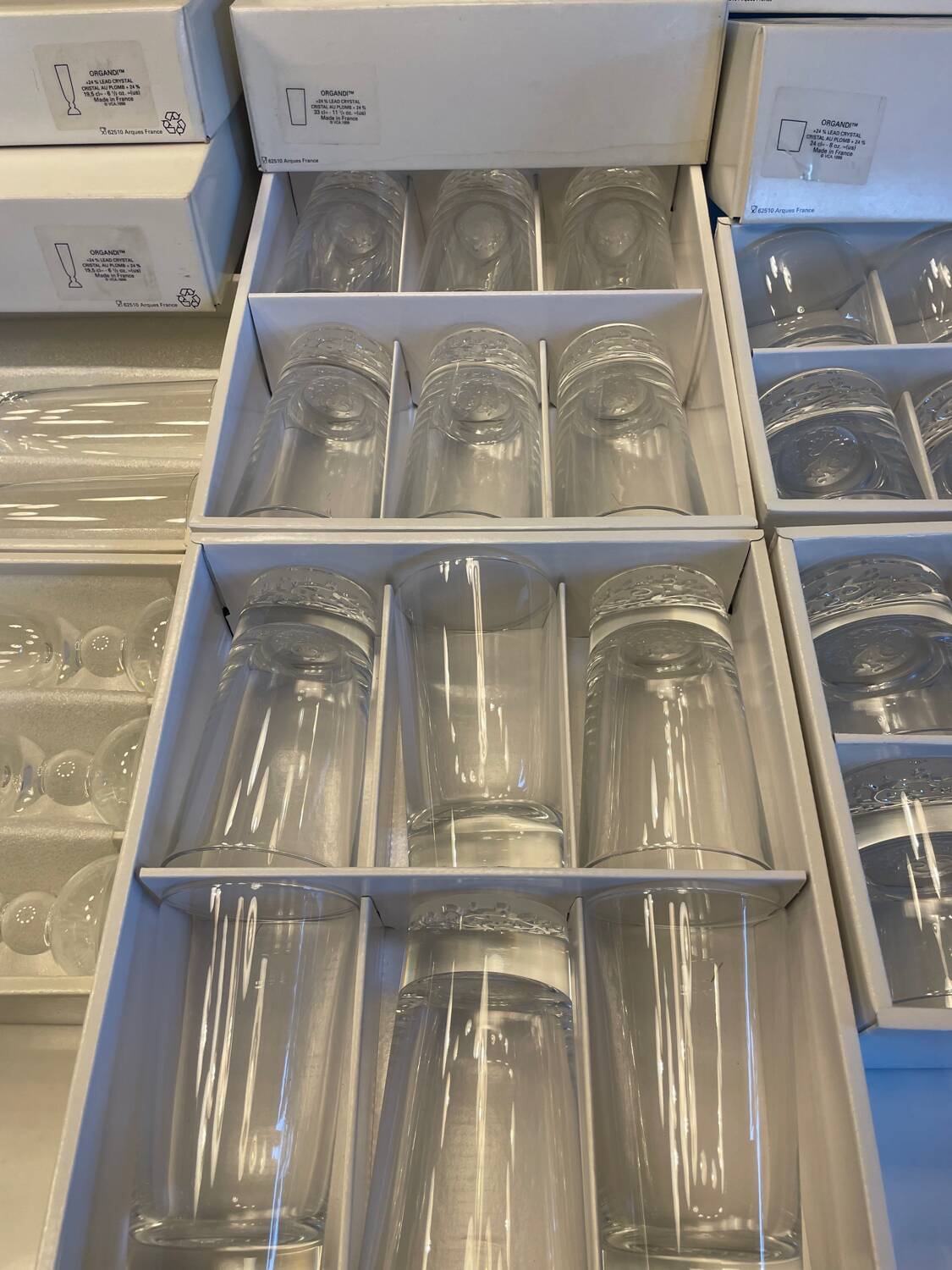 Set of 70 Crystal Durand glasses - Organdy -