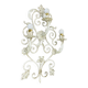 1 of 3 xxl 73cm white Metal Florentiner Theatre wall Light, Italy, 1970s