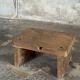 Small auxiliary stool in light upcycled teak (3276)