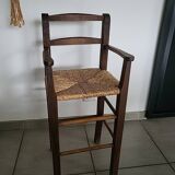 High straw chair for children