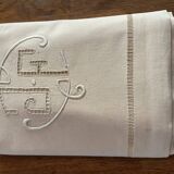 Old embroidered sheet. J F