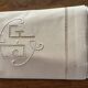 Drap ancien brodé.J F