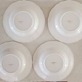 4 Sarreguemines ivory soup plates