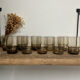 10 small vintage handmade glasses