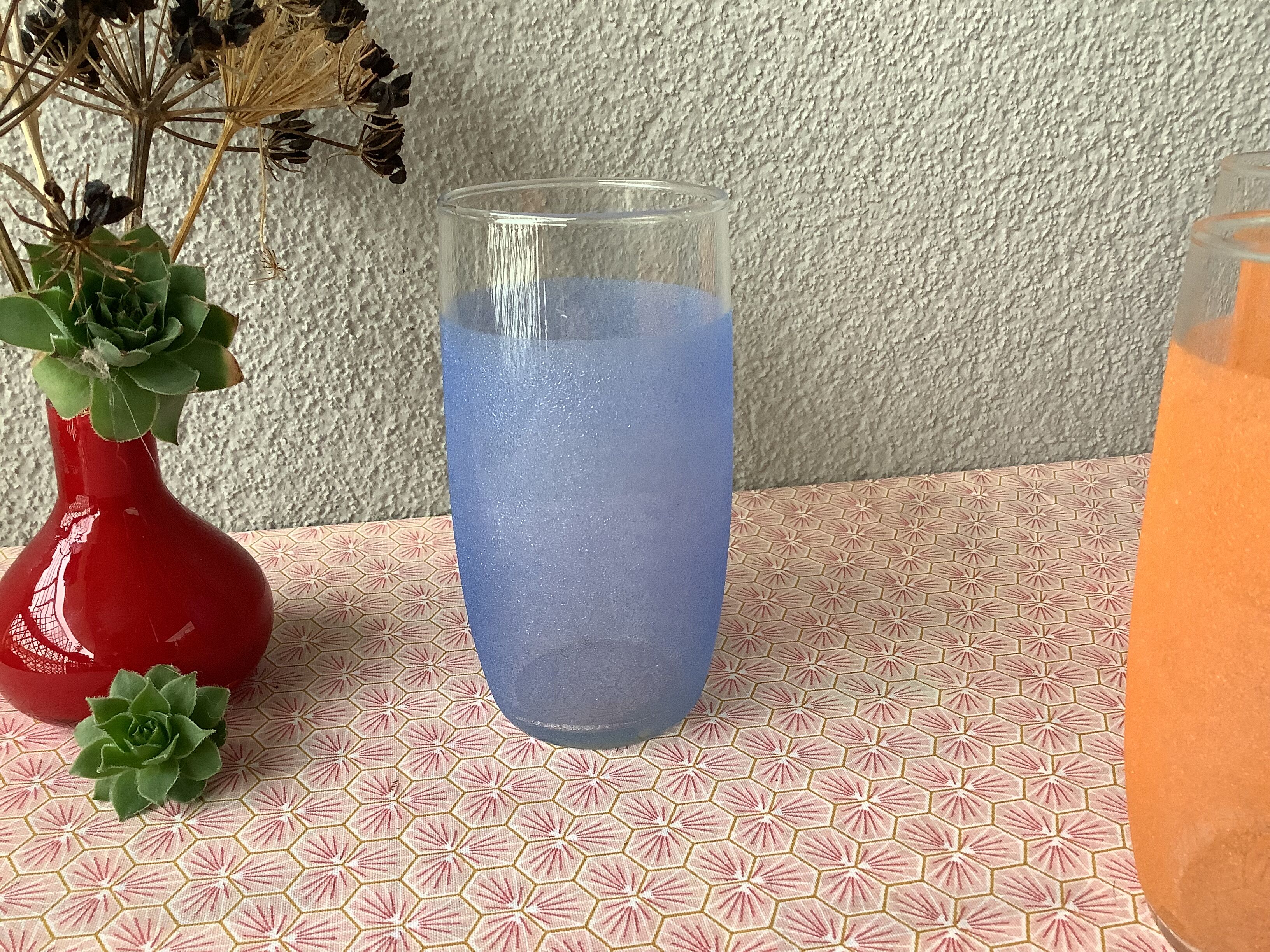 Vintage orangeade granite glasses 40'/50's