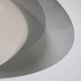 1970s Czechoslovak mid-century orange opaline glass pendant lamp