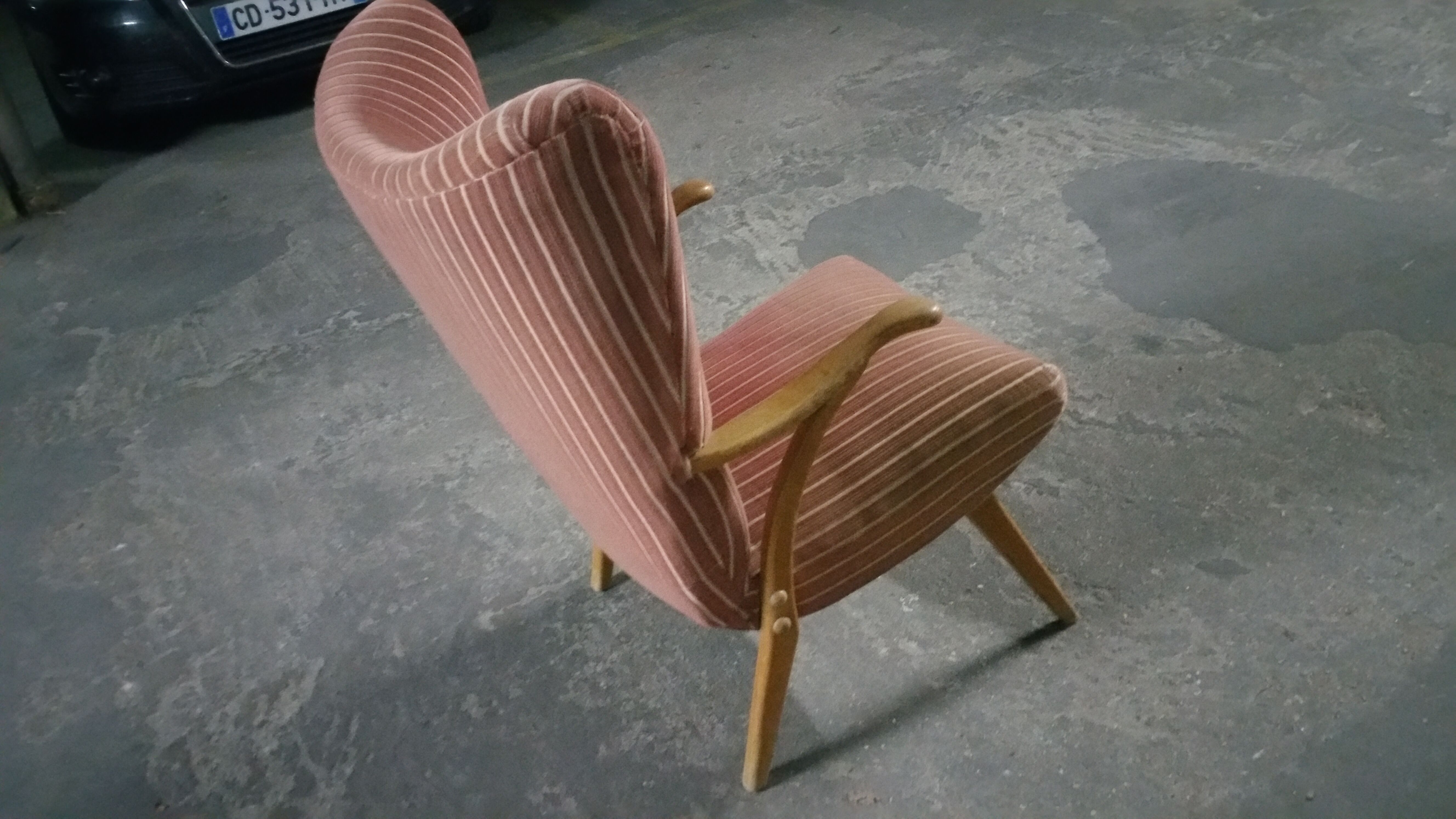 1 armchair Bergere chair wing Scandinavian Danish 50s 60s