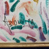 Oil painting signed armand bouvier fauvism style walkers ss le bois