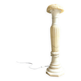 Column, illuminated alabaster saddle