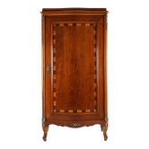 Antique Wooden Cabinet with Inlay and Bronze Decorations,  France ca. 1860