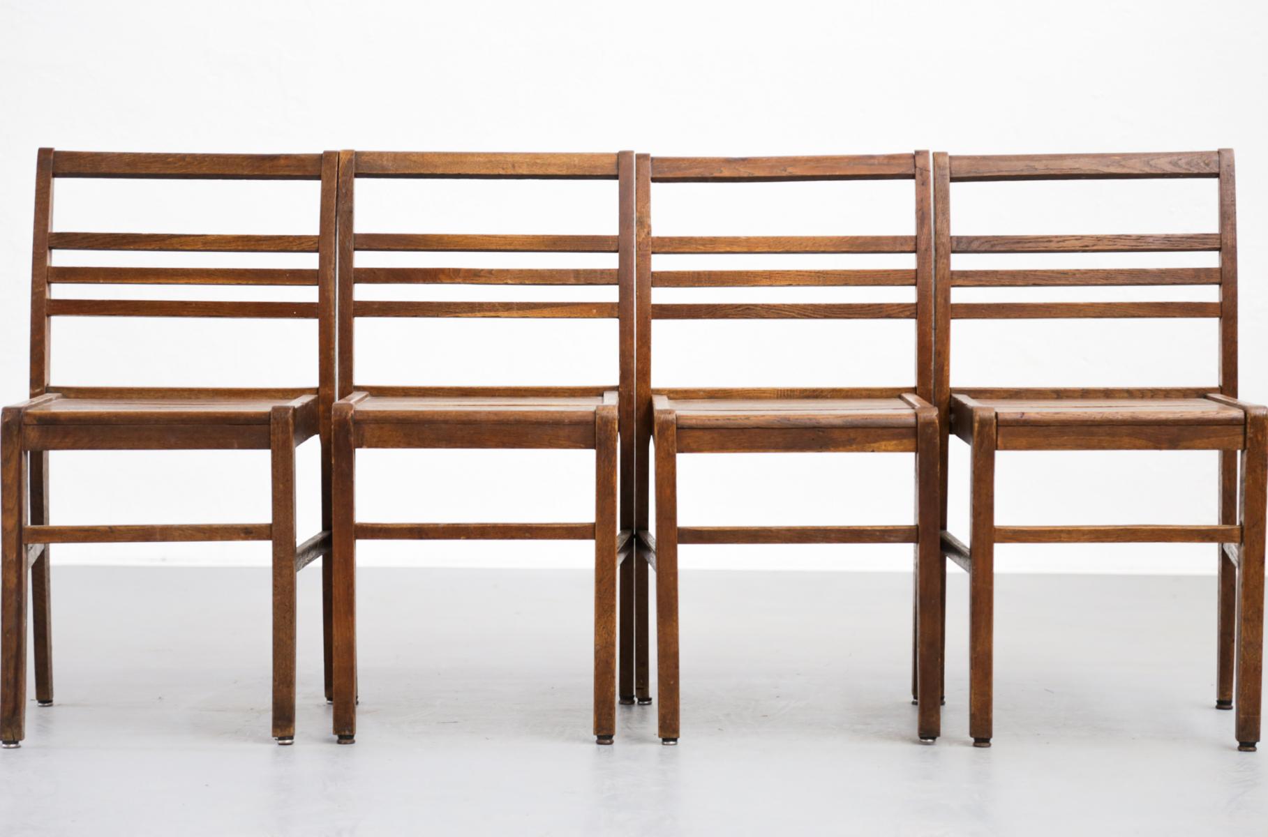 Set of 4 René Gabriel chairs