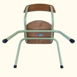 Vintage Beilrode (Germany) kindergarten chair | Almond green metal