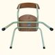 Vintage Beilrode (Germany) kindergarten chair | Almond green metal