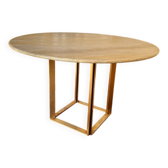 Table travertin vintage