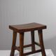 Vintage Orientalist Modernist Solid Wood Stool