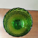 Grand vase forme verre années 60,vert.