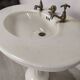Porcelain sink basin on pedestal