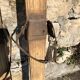 Paire de skis en bois vintage