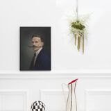 Old pastel portrait - series "The mustaches"