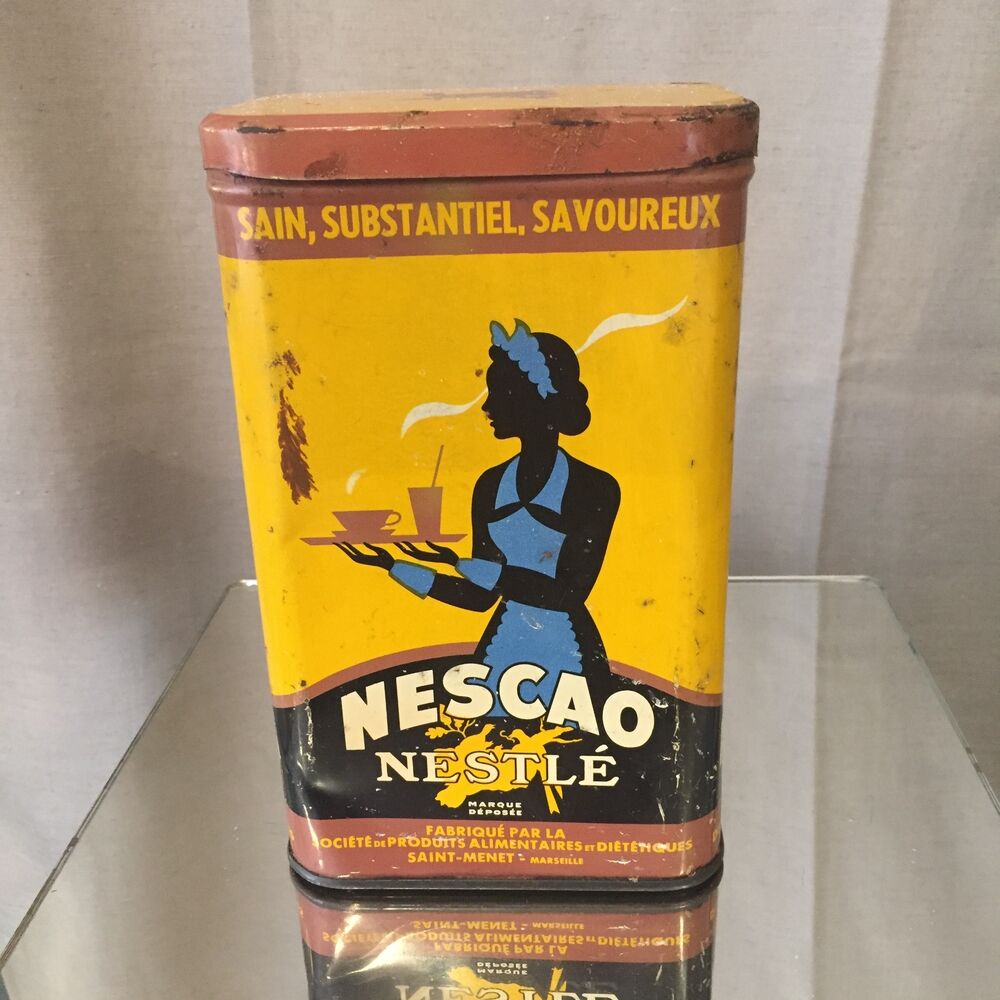 Nescao Nestle advertising metal box