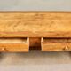Opening oak coffee table with 2 drawers