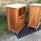 Tables de chevets vintage art deco en noyer