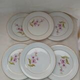 6 vintage Moulin des Loups dessert plates