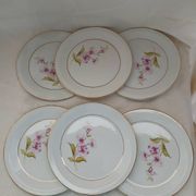 6 vintage Moulin des Loups dessert plates