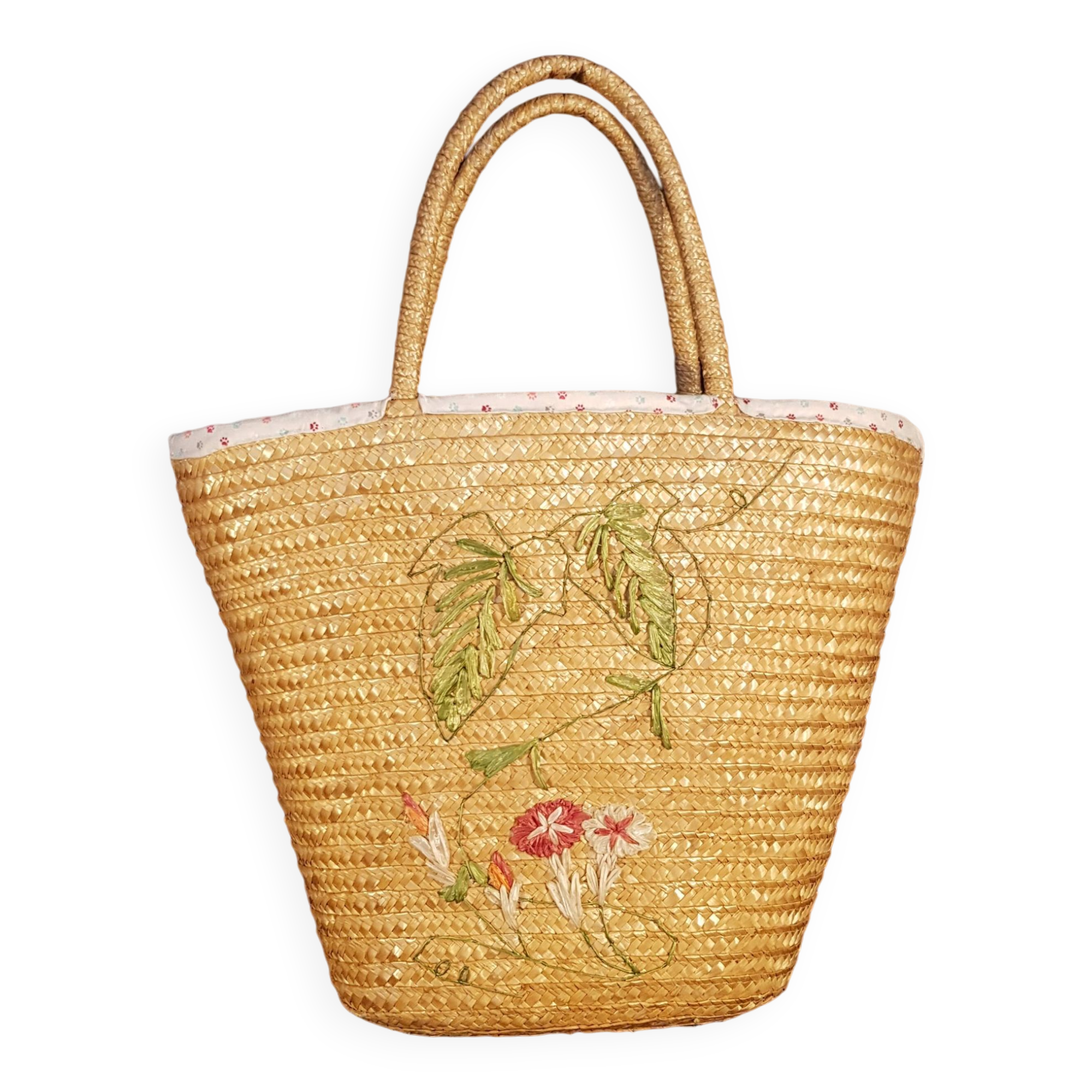 Vintage straw basket