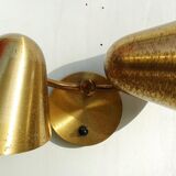 Double wall lamp adjustable brass cocottes