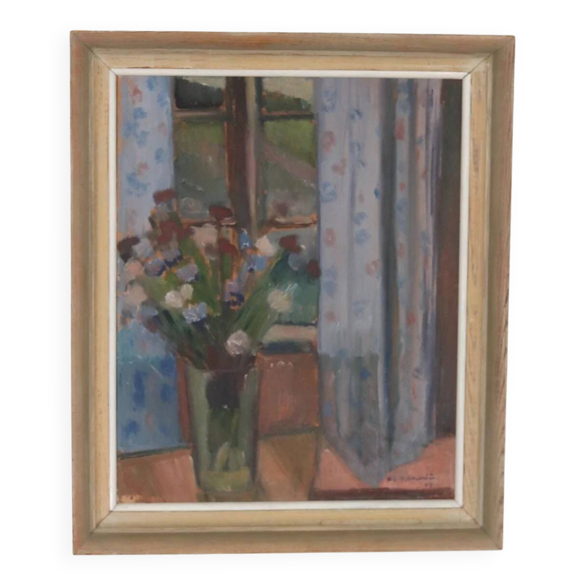 Original Swedish Oil on Panel – “Muted Scene” by Karl Erik Billeström