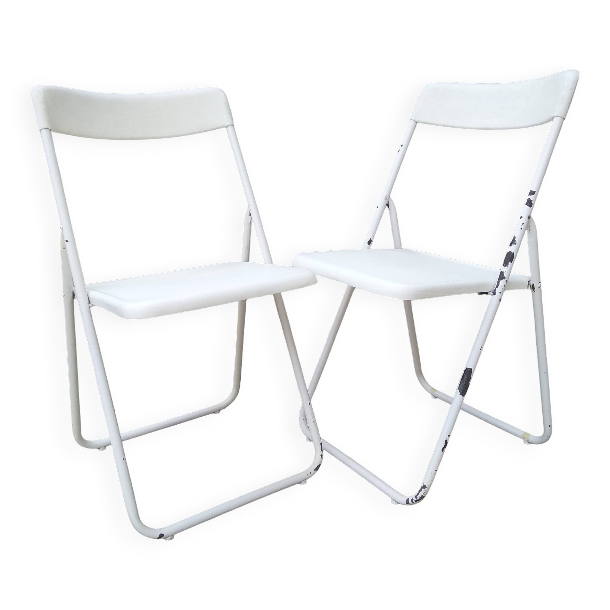 Pair of n1 folding chairs "pop" series, höganäsmöbler sweden, 1970