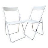 Paire de chaises pliables n1 série "pop", höganäsmöbler sweden, 1970