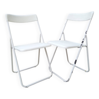 Paire de chaises pliables n1 série "pop", höganäsmöbler sweden, 1970
