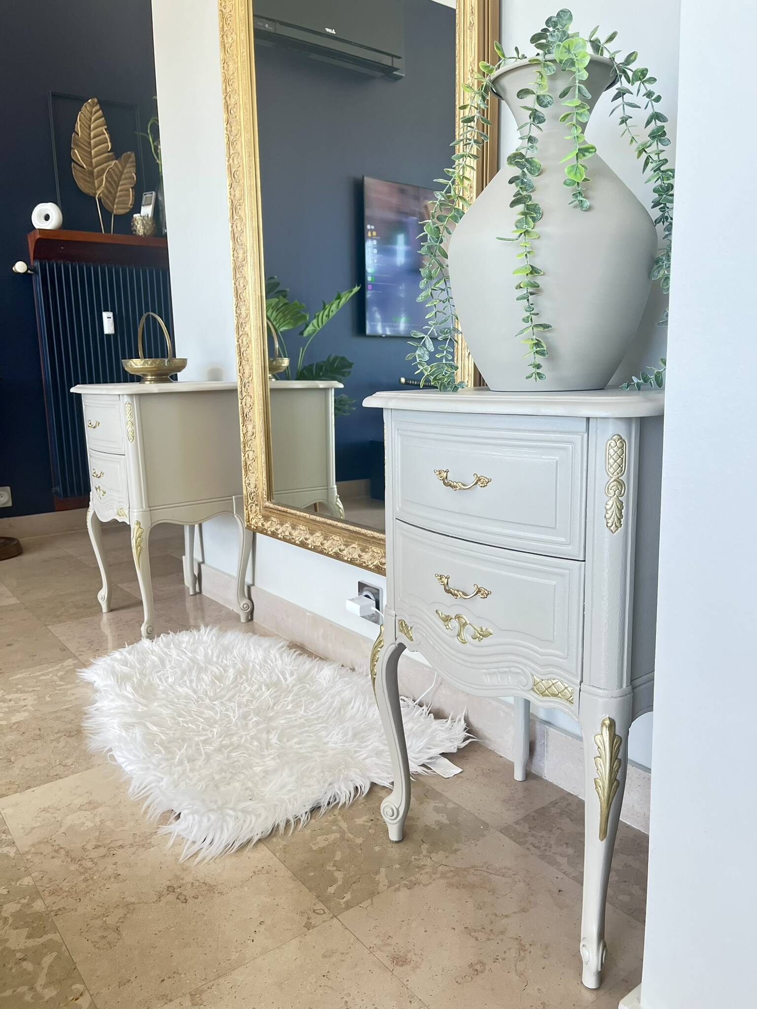 Renovated Louis XV style bedside tables - Elegance & character
