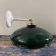 Tilting wall light in green opaline