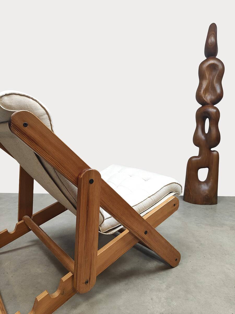 Chaise longue pliante vintage Kon Tiki Gillis Lundgren Ikea