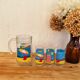 Vintage Palluy pitcher and glasses seaside spirit