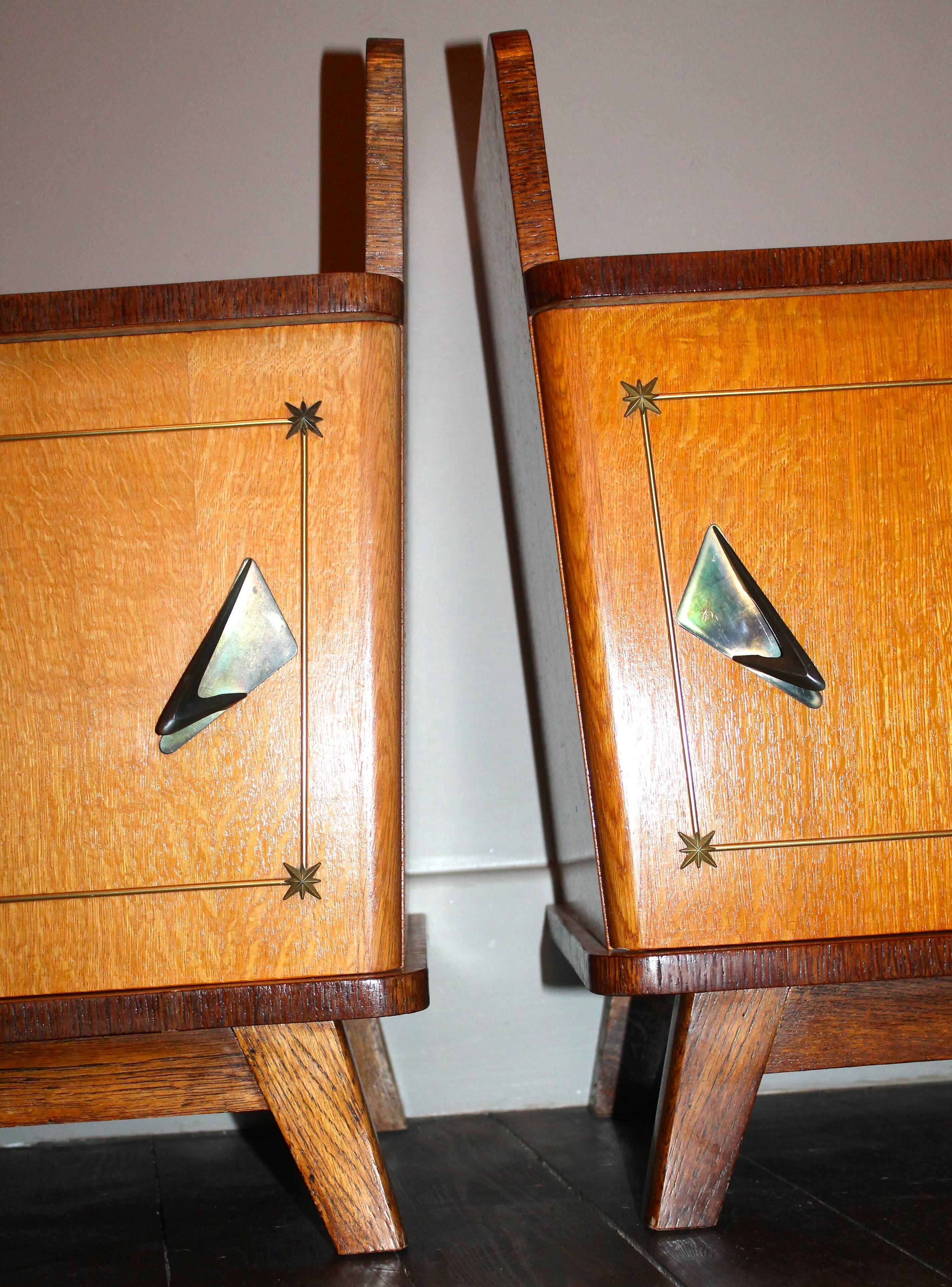 Pair nightstands vintage 50s