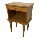 Vintage compass feet bedside table
