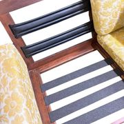 Vintage wooden sofa / armchair with yellow accent
