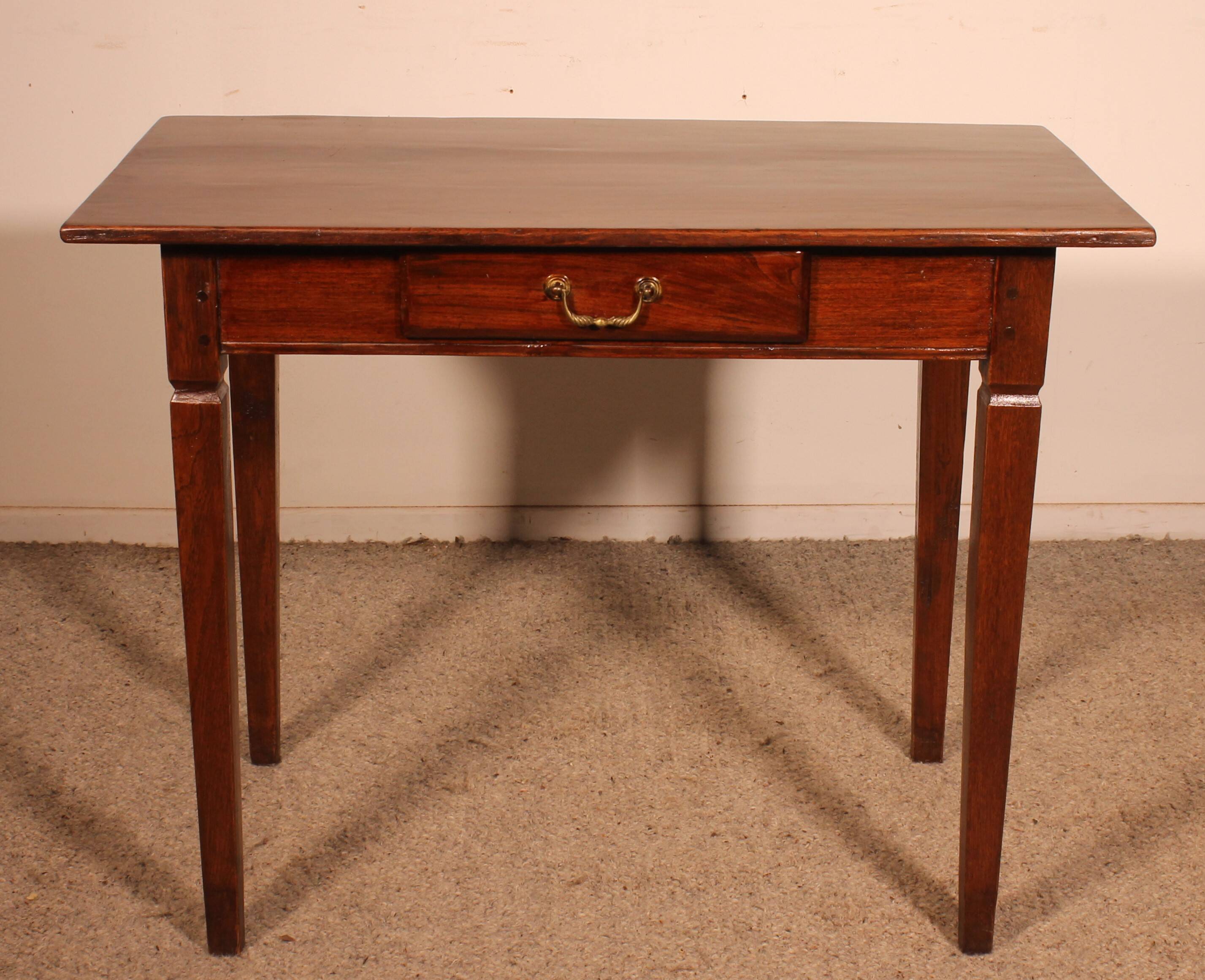 Small 19th Century Desk with Straight Legs